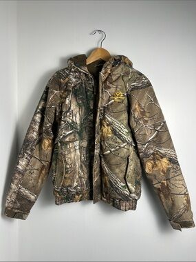 Realtree Xtra Youth XL 14-16 Insulated Camo Hunting Jacket Hooded Coat